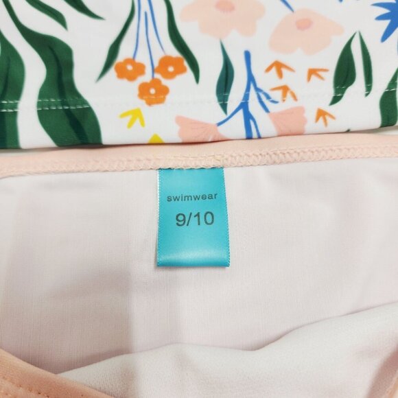 Girls Floral Tankini Swimsuit Set Size 9/10 bikini - Picture 2 of 6